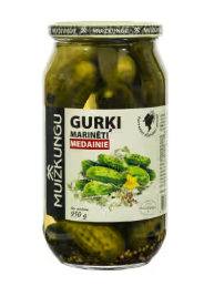 Muižkungu marinēti medainie gurķi 1 kg